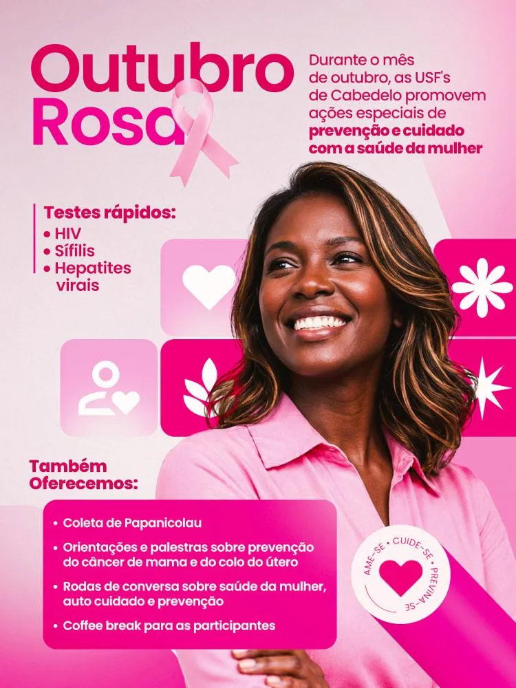 Cabedelo intensifica ações do Outubro Rosa com programação nas Unidades de Saúde durante todo o mês